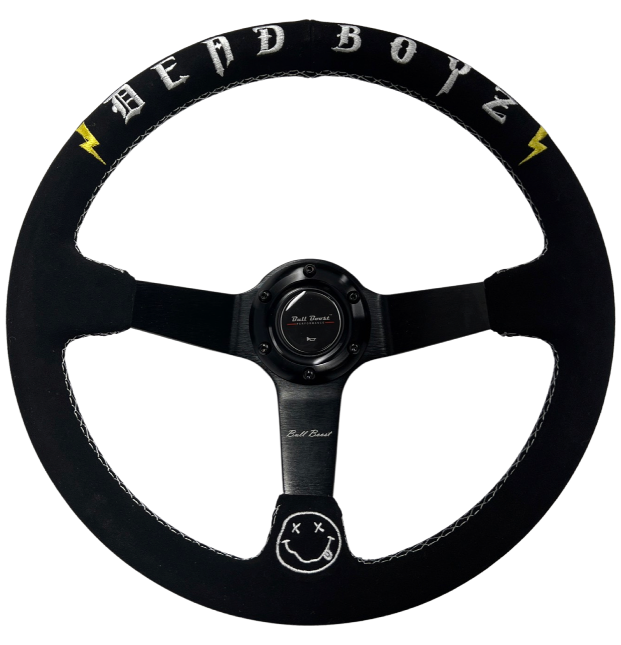 Deadboyz Suede Steering Wheel + Hub Adapter Kit For Toyota Corolla, Hilux Pickup