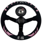 Bliss Heart Deep Dish Suede Steering Wheel + Short Hub Adapter Kit For Honda Acura Civic Integra Accord Del Sol, CRX, Prelude