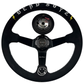 Deadboyz 350mm Deep Dish Suede Steering Wheel + Short Hub Adapter Kit For Honda Acura Civic Integra Accord Del Sol, CRX, Prelude