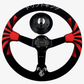 Rising Sun 350mm Steering Wheel + Short Hub Adapter Kit For Mustang Focus Fiesta Mazda