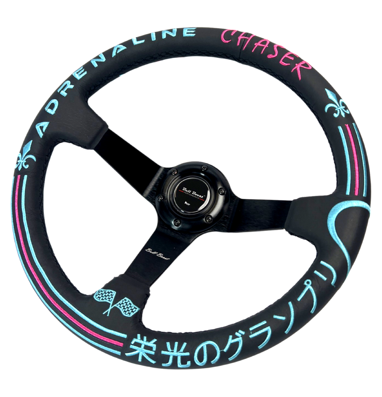 Leather 350mm Steering Wheel Hub Adapter Kit For 96-06 Civic, Prelude, S2000, Accord, RSX USA