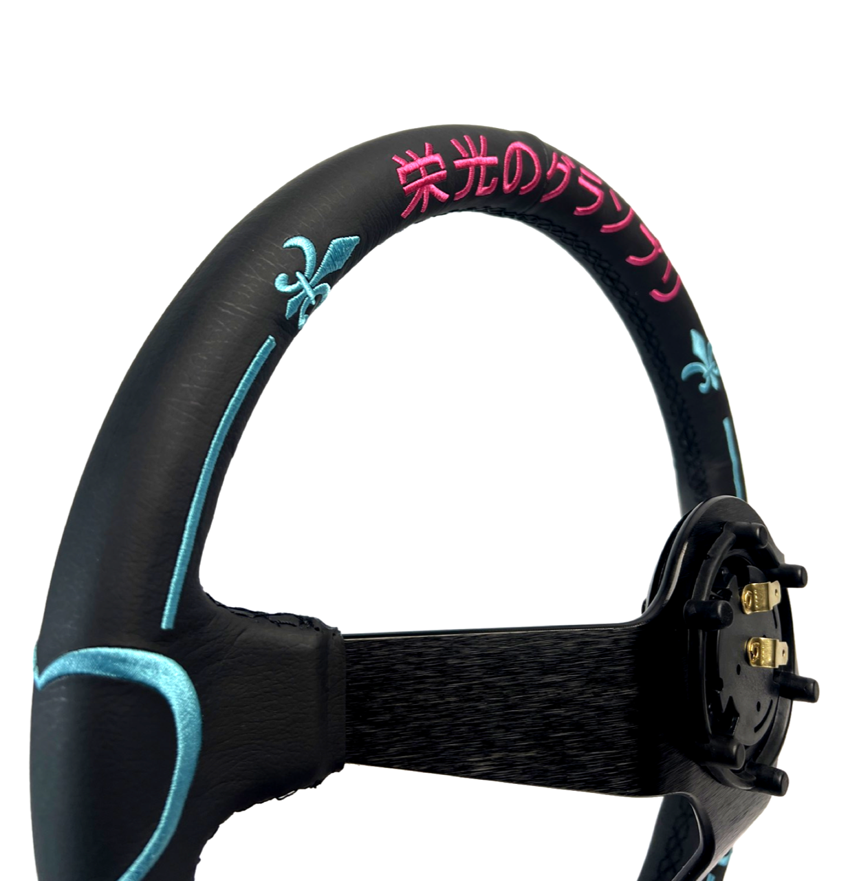 Leather 350mm Steering Wheel + Short Hub Adapter Kit For Acura Honda Accord Civic CR-Z