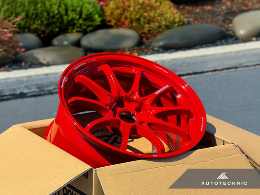 Volk Racing CE28N+ 18x9.5 +38 5x114.3 Red (Set of 4)
