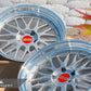 BBS LM 19x10 +25 / 19x11 +37 5x120 Diamond Silver - Aggressive Staggered (Set of 4)