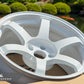 Volk Racing TE37 Saga SL 18x9.5 5x114.3 +22 Dash White (Set of 4)