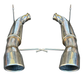 Dual Stainless Axle-Back Exhaust Muffler System Kit 13-14 Ford Mustang GT 5.0L