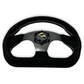 Quadro Flat Racing Steering Wheel + Hub Adapter Boss Kit for Civic, Del Sol, Integra
