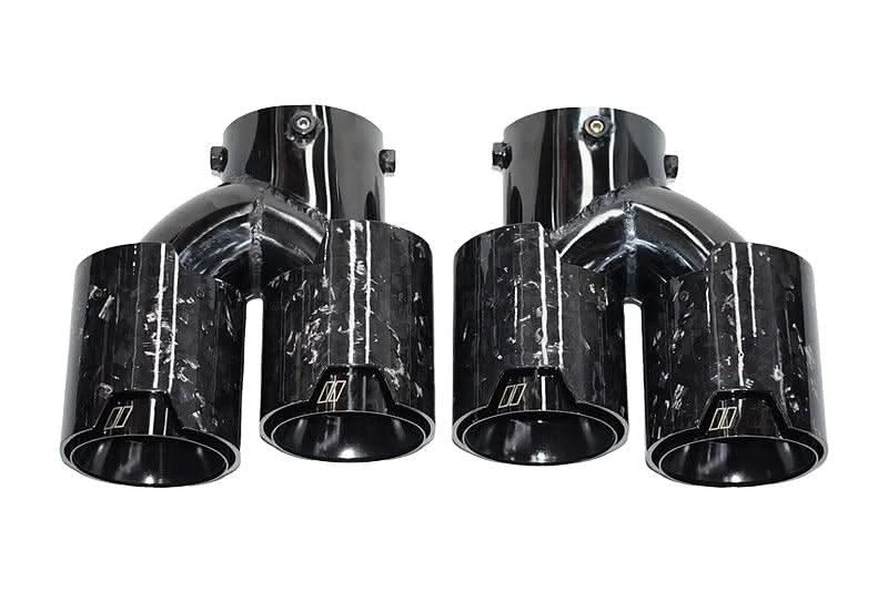 BMW 2/3/4 Series G42 G20/G21 G23 Forged Carbon Fiber Dual Muffler Tips (2019+)