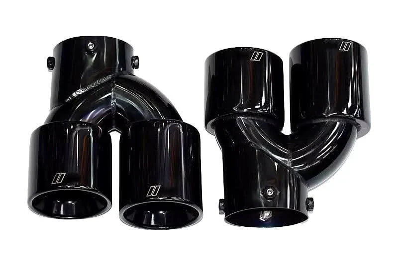 BMW 2/3/4 Series G42 G20/G21 G23 Black Stainless Steel Dual Muffler Tip (2019+)
