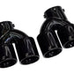 BMW 2/3/4 Series G42 G20/G21 G23 Black Stainless Steel Dual Muffler Tip (2019+)