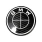 BMW Roundel Emblem Covers - Full Carbon Fiber Black and White Style V2