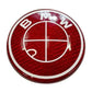 BMW Roundel Emblem Covers - Full Carbon Fiber Red and White Style