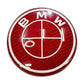 BMW Roundel Emblem Covers - Full Carbon Fiber Red and White Style