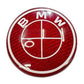 BMW Roundel Emblem Covers - Full Carbon Fiber Red and White Style