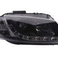 Audi A3 (8P 8PA) Black LED Headlights with Daytime Running Lights (2003-2007)