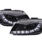 Audi A3 (8P 8PA) Black LED Headlights with Daytime Running Lights (2003-2007)
