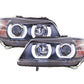 BMW 3-series E90 E91 Black U LED Headlights (2005-2012)