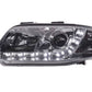 Audi A6 (C5 4B) Chrome LED Headlights with Daytime Running Lights (2001-2004)
