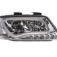 Audi A6 (C5 4B) Chrome LED Headlights with Daytime Running Lights (1997-2001)