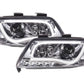 Audi A6 (C5 4B) Chrome LED Headlights with Daytime Running Lights (1997-2001)
