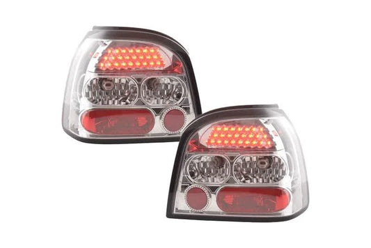 Volkswagen Golf 3 1HXO Chrome Clear LED Taillights Set (1992 - 1997)