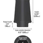 AEM Induction AEM Replacement Universal DryFlow Round Tapered Filter 4in Flg ID/5.125in Top OD/6.5in Base OD/9in H 21-3059BF