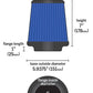 Airaid Universal Air Filter - Cone 4 x 7 x 4 5/8 x 7 w/ Short Flange - Blue SynthaMax 703-458