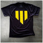 Whiteline Black Relaxed Fit T-Shirt With Our Signature Yellow