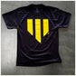Whiteline Black Relaxed Fit T-Shirt With Our Signature Yellow