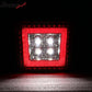 Universa Square Red LED Rear Tail Third 3RD Brake Lights