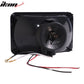 Universal 4X6 Square H4 Diamond Cut Style Clear Lens Headlight