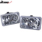Fits Square Clear Headlights 6X4in H4 Conversion Lamps