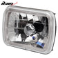 7X6 Inches Blue Halo Diamond Headlights Lamps Square