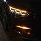 2015-2022 Ford Mustang Shelby 2024 Style Front Bumper Head Lights Lamp