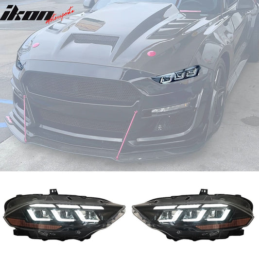 2018-2023 Ford Mustang EcoBoost GT V6 2024 Style Switchback Headlights
