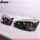 2004-2007 Chevy Malibu Headlights Lamp Clear Lens Amber Reflectors