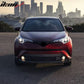 2017-2019 Toyota C-HR Black Housing Clear Lens Fog Lights Kit ABS
