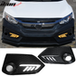 Fits 16-18 Honda Civic 10th-Gen TR Front Bumper Grille Foglight Cover