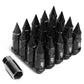 Spiked Cap Lug Nuts - Aluminum - 80MM - M12X1.5 - 20PCS w/ Adapter