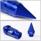 Spiked Aluminum Lug Nuts 80mm M12x1.5 20pc Set with Adapter Blue