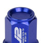 Universal Aluminum Close-End Lug Nuts 35MM M12X1.25 20PCS w/ Adapter Blue