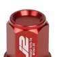 Aluminum Close-End Lug Nuts 35MM M12X1.25 Red 20PCS w/ Adapter