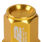 M12x1.5 Close-End Aluminum Lug Nuts 35mm Gold 20pc Set w/ Adapter