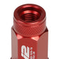 Red Aluminum Lug Nuts M12x1.25 Open End 70mm 20pc Set w/ Key