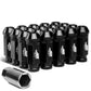Universal Aluminum Lug Nuts Open End 60MM M12x1.25 20PC Kit w/ Adapter