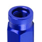 Aluminum Open-End Lug Nuts 60mm M12x1.25 Blue 20pcs w/ Adapter