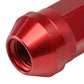Aluminum Open-End Lug Nuts 60MM M12X1.25 Red 20PCS with Adapter