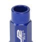 Aluminum Lug Nuts Open-End 50MM M12X1.25 20PCS Blue w/ Adapter
