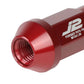 M12x1.25 50mm Open-End Aluminum Lug Nuts 20pc Set w/ Adapter Red