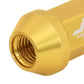 Universal Aluminum Open-End Lug Nuts 50MM M12X1.5 20PCS Gold